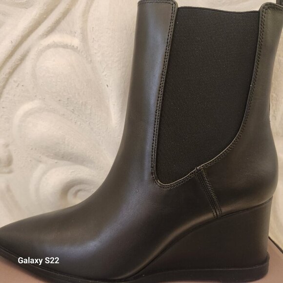 Franco Sarto Ellah Wedge Booties. Leather. NIB. Size 8 - Picture 1 of 12